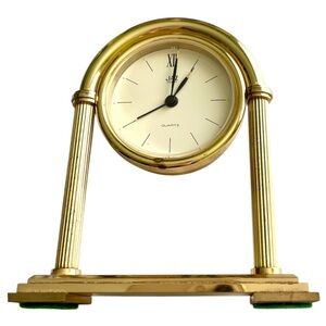 VTG Paris JAZ Mantle Gold Clock France Y2K